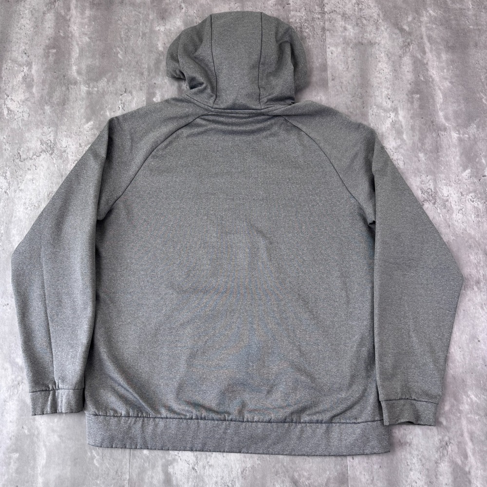 Nike Swoosh Hoodie Men's XL Gray Dri Fit Logo Skate Grunge Check Sweatshirt Y2K - Picture 4 of 7